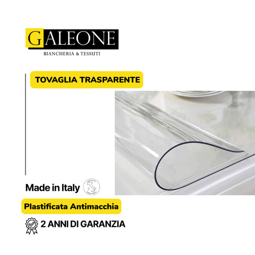 Tovaglia trasparente pvc - trasparente, in